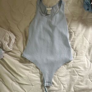 H&M light blue body suit
